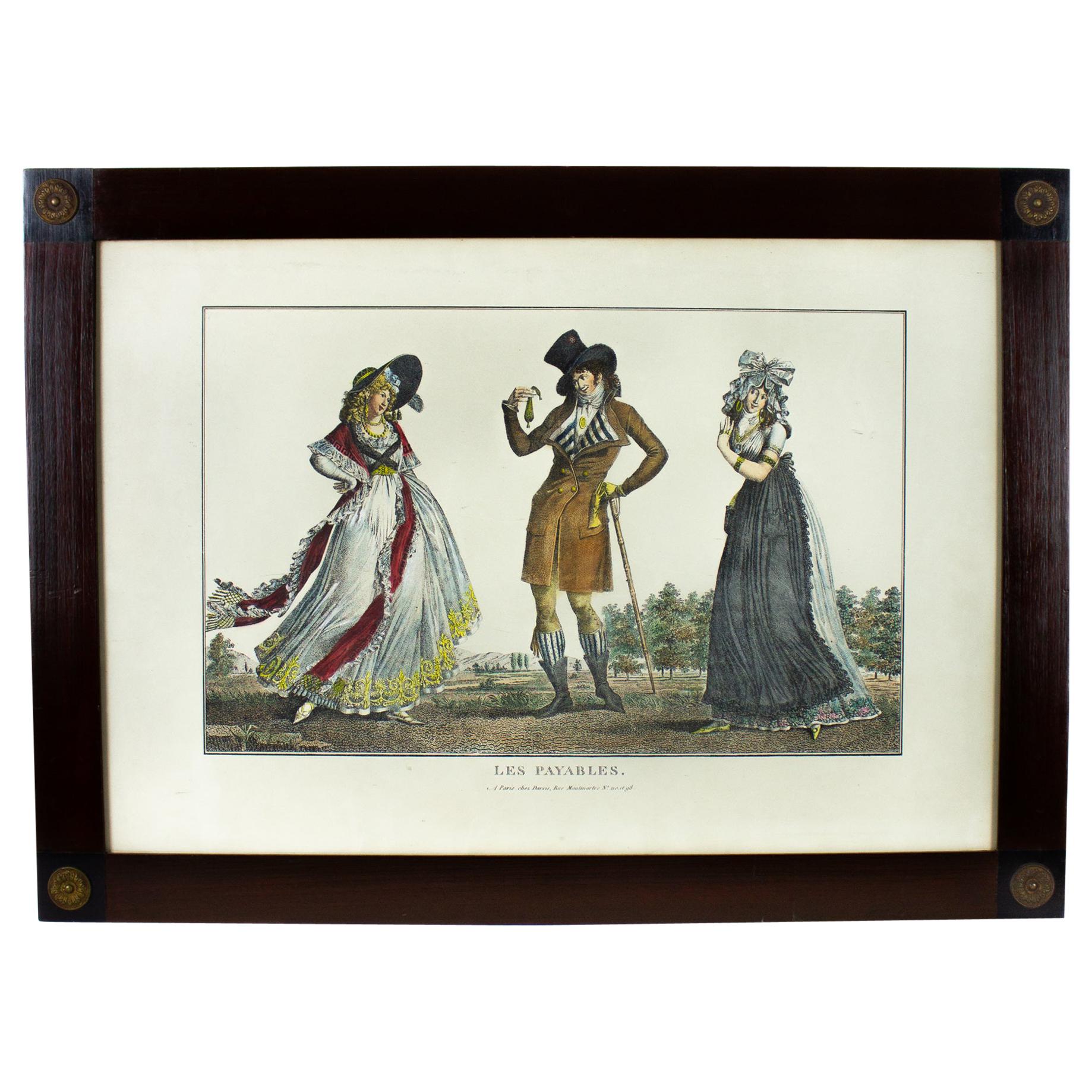 Les Payables, 19th Century, Figurative Print on Paper For Sale