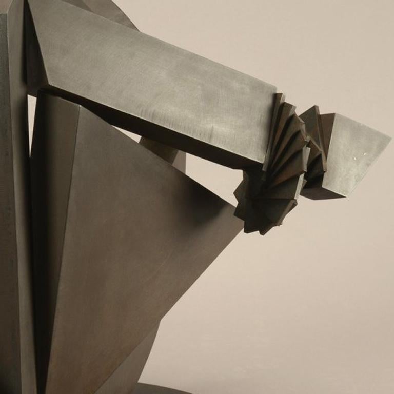 Chaos Series: Triangle in Circle 2 - Sculpture by Les Perhacs