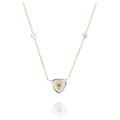 Les Petits Bonbons-Halskette, Dreieck mit Citrin, Rauchquarz und Diamanten