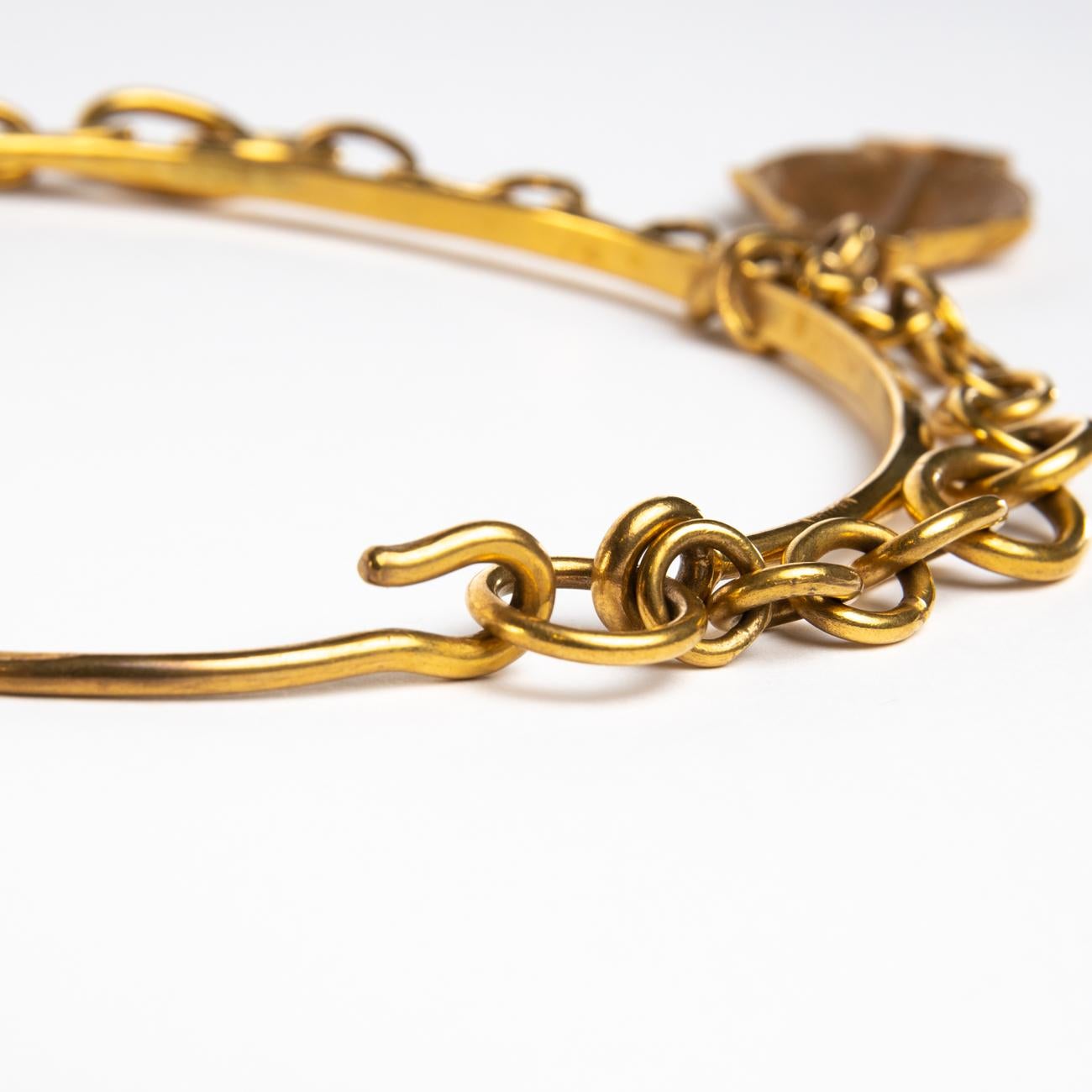 Les Poissons Jumeaux by Line Vautrin, Gilt Bronze Necklace 1
