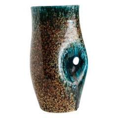 Les Potiers d'Acccolay vase en céramique français mi-siècle