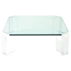Les Prismatiques Lucite, Glas Couchtisch