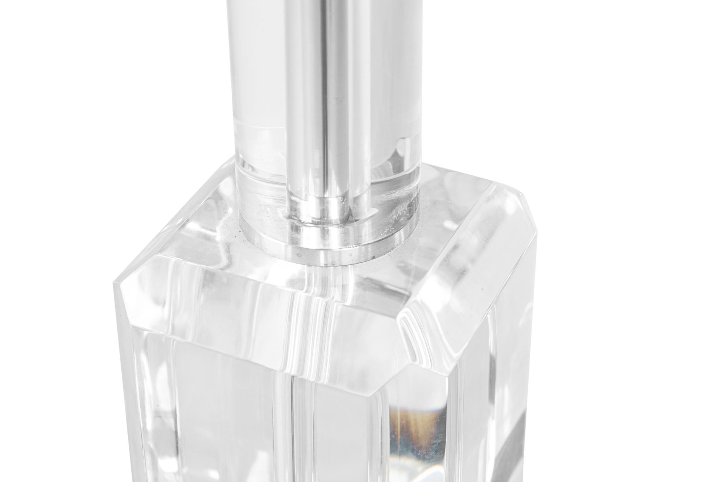 Les Prismatiques, lampada da terra in lucite con taglio a gemma della metà del secolo, francese in vendita 2