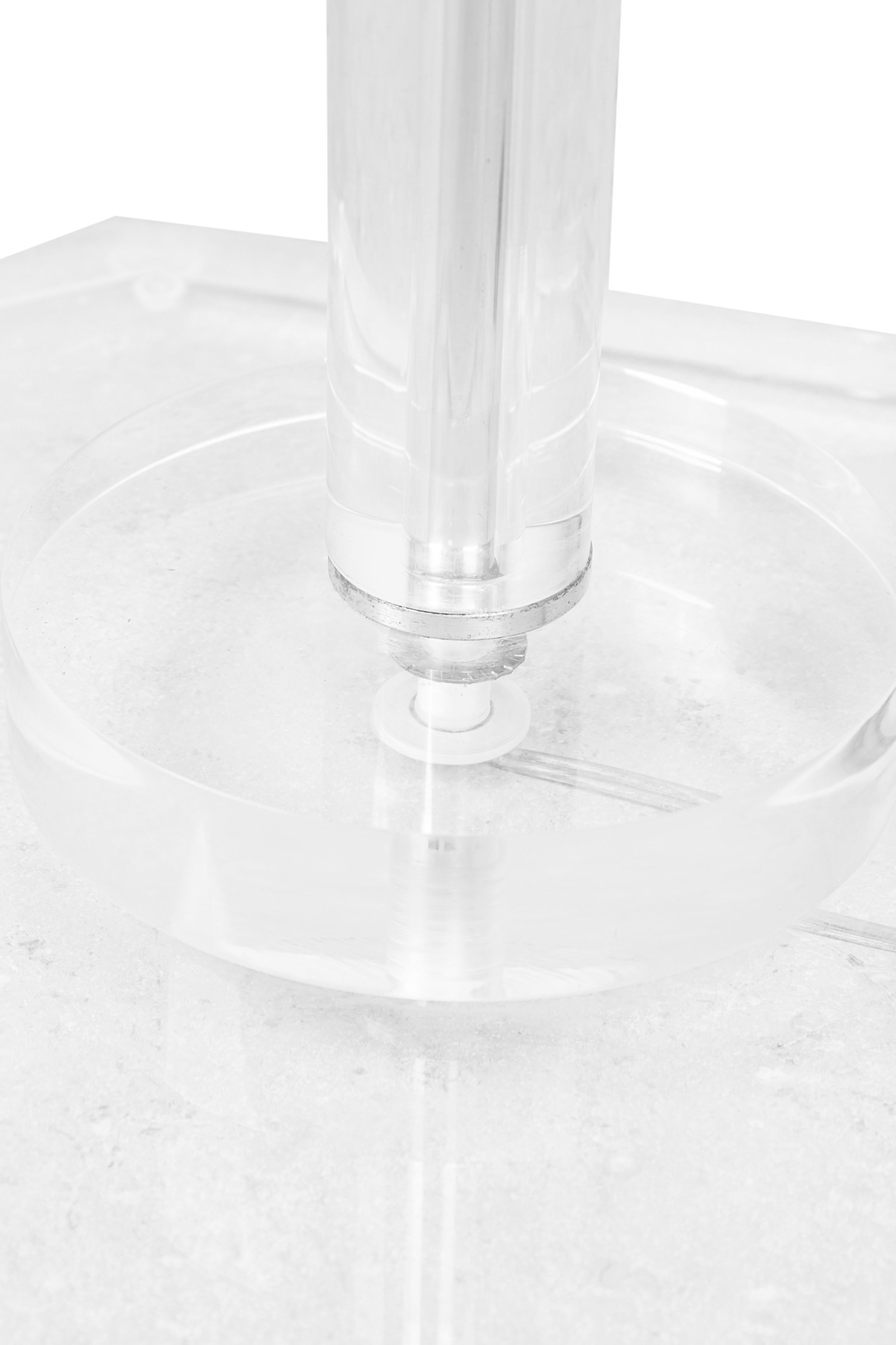 Les Prismatiques, lampada da terra in lucite con taglio a gemma della metà del secolo, francese in vendita 4