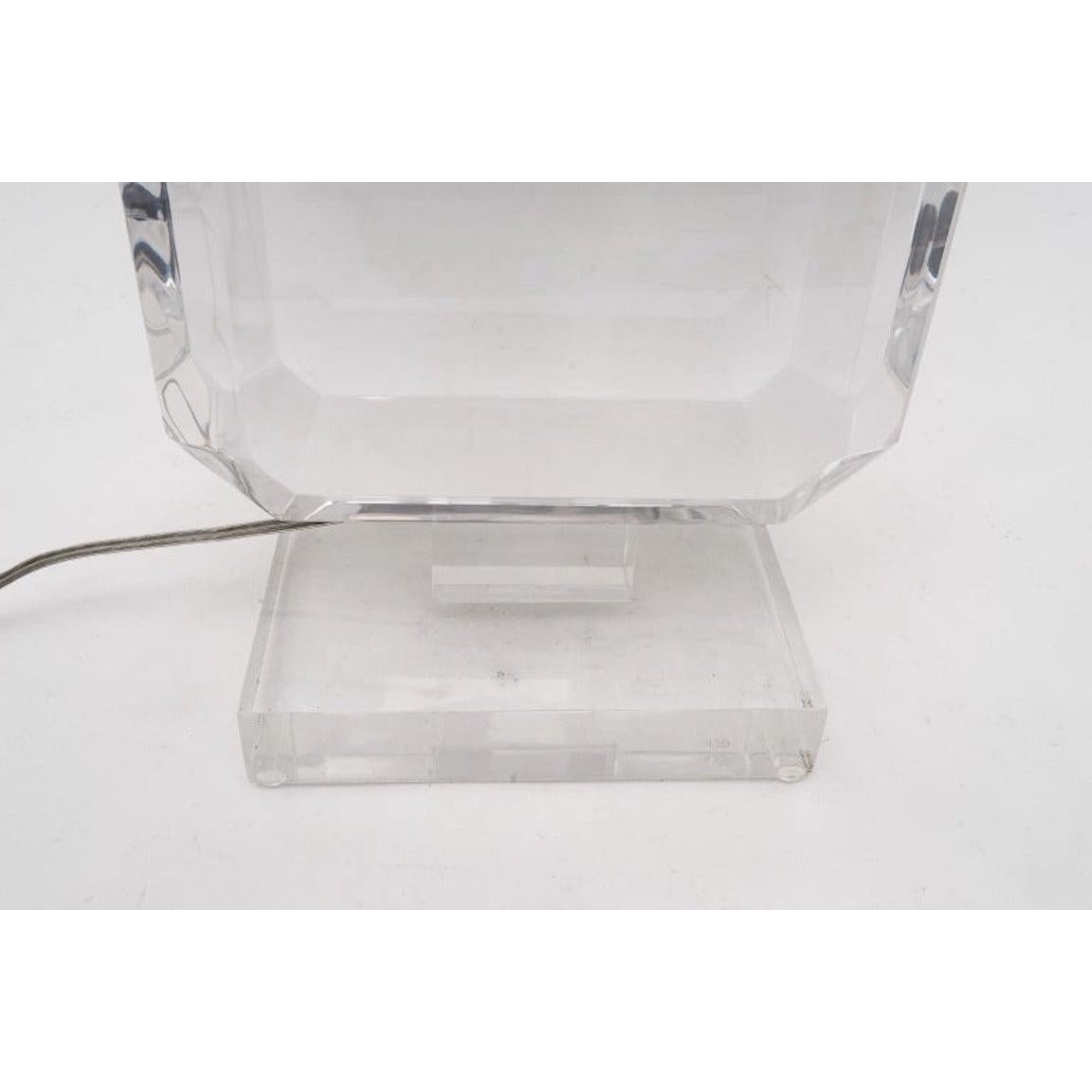 Les Prismatiques Lucite Table Lamp For Sale 8