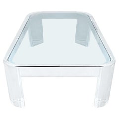 Les Prismatiques Raro tavolino da caffè o da cocktail rettangolare in lucite e vetro