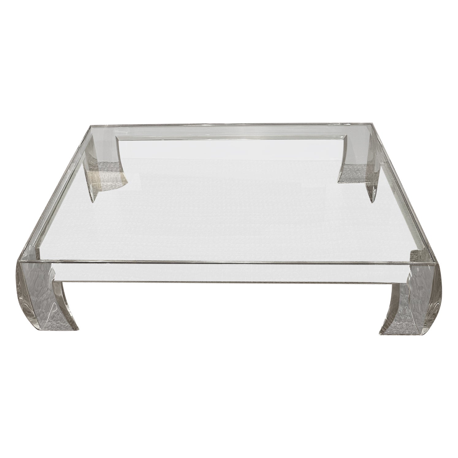 Les Prismatiques Skulpturaler Couchtisch aus Lucit und Glas im Angebot