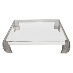 Les Prismatiques Skulpturaler Couchtisch aus Lucit und Glas