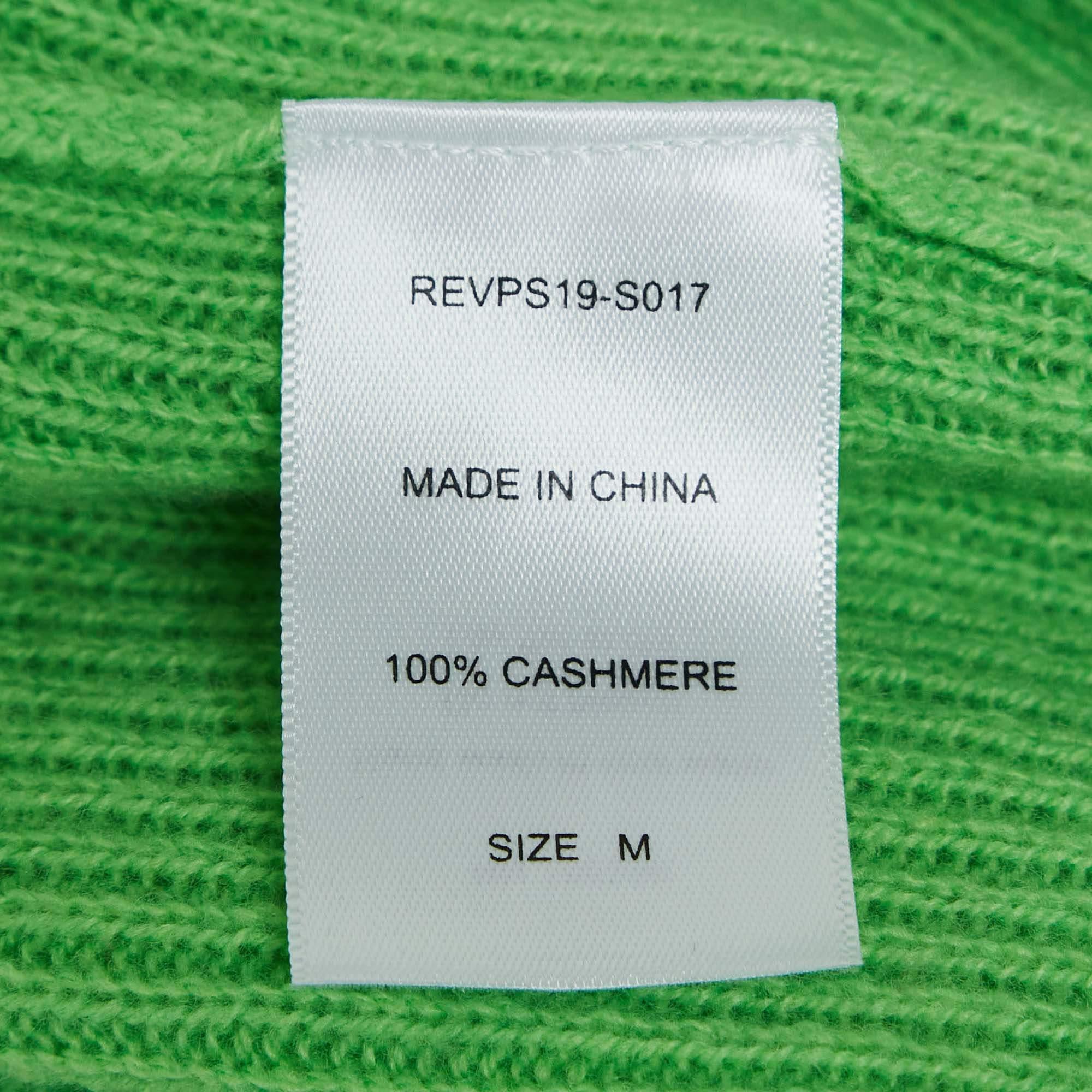 De las mujeres Jersey de cuello alto de cachemira verde ácido Les Rêveries M en venta
