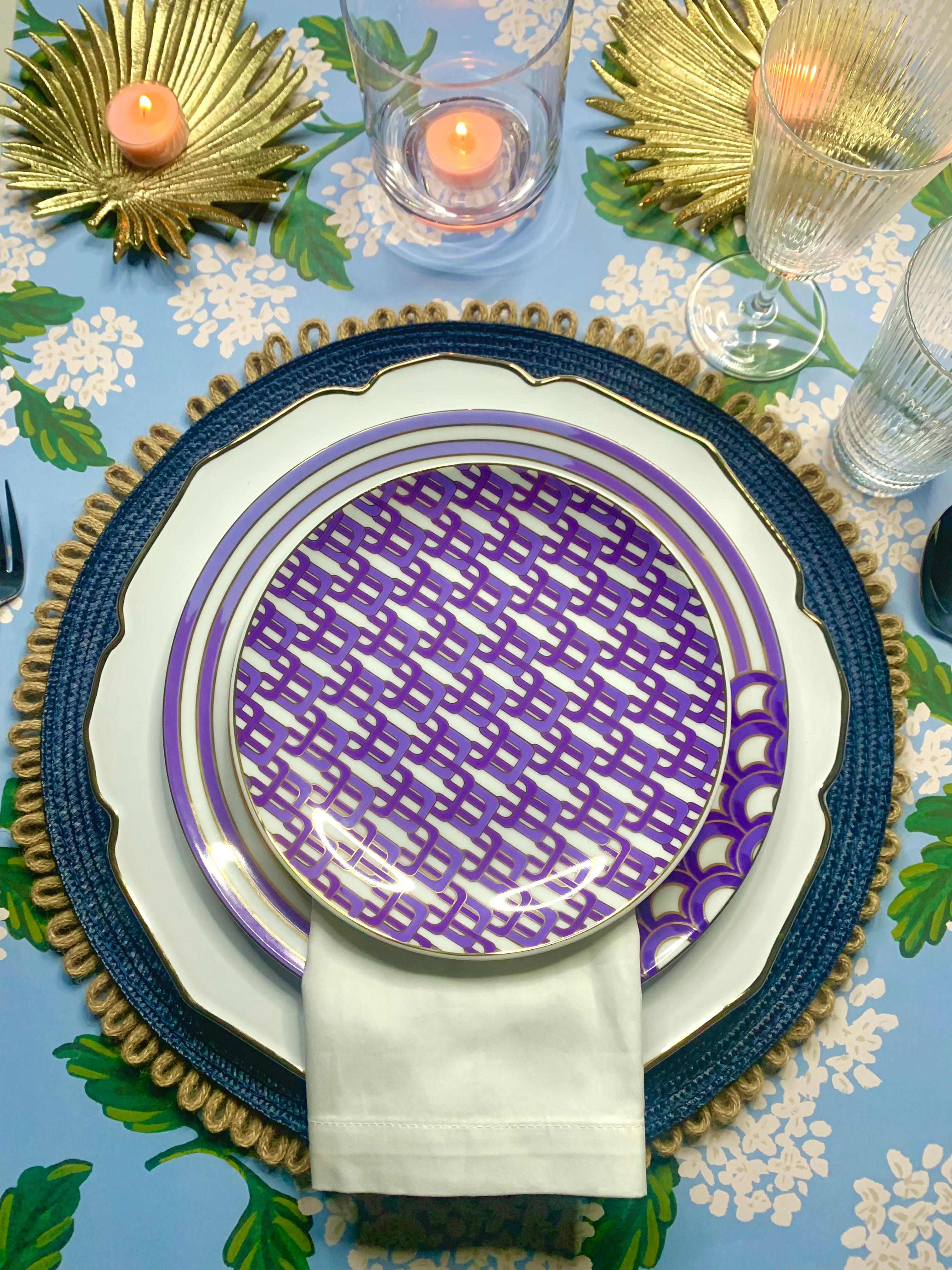 Contemporary Les Régaliens Porcelain Dinner Plate For Sale