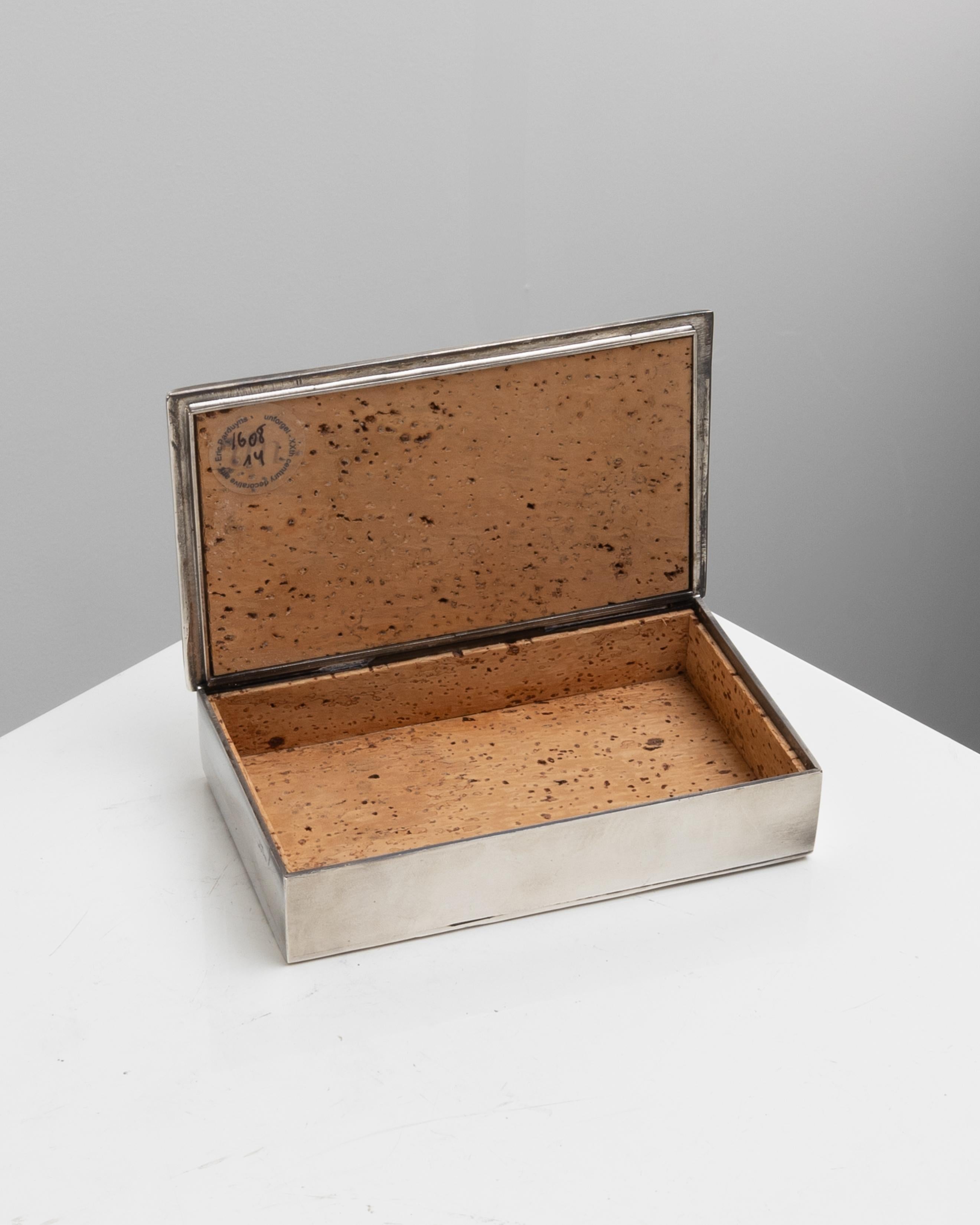 Les roseaux à visage humain by Line Vautrin, double-sided silvered bronze box For Sale 4