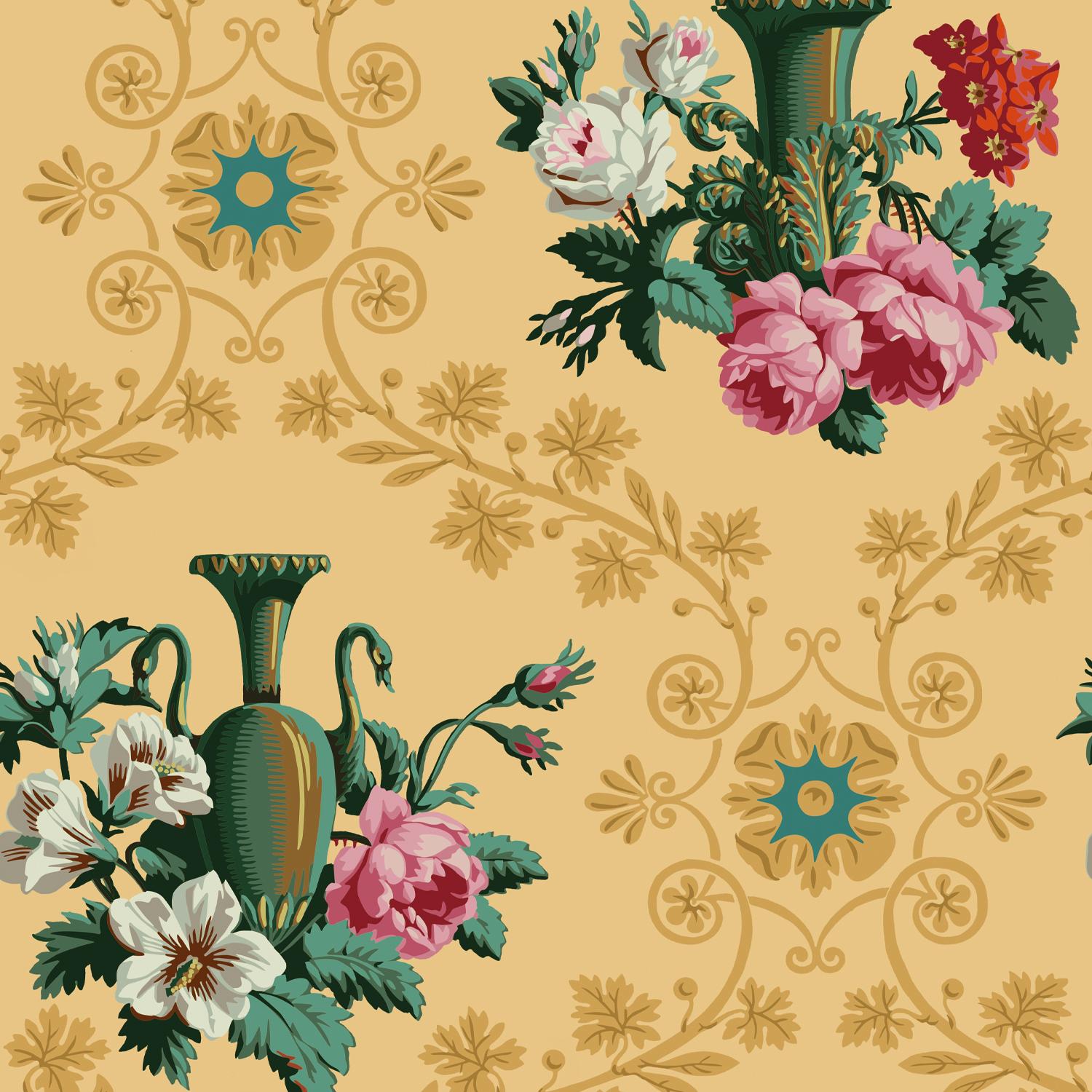 Repeat: 78,7 cm / 31 in

Founded in 2019, the French wallpaper brand Papier Francais is defined by the rediscovery, restoration, and revival of iconic wallpapers dating back to the French “Golden Age of wallpaper” of the 18th and 19th centuries.