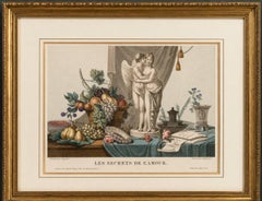 Les Secrets de l'Amour – Original French Color Stipple Engraving, c.1800