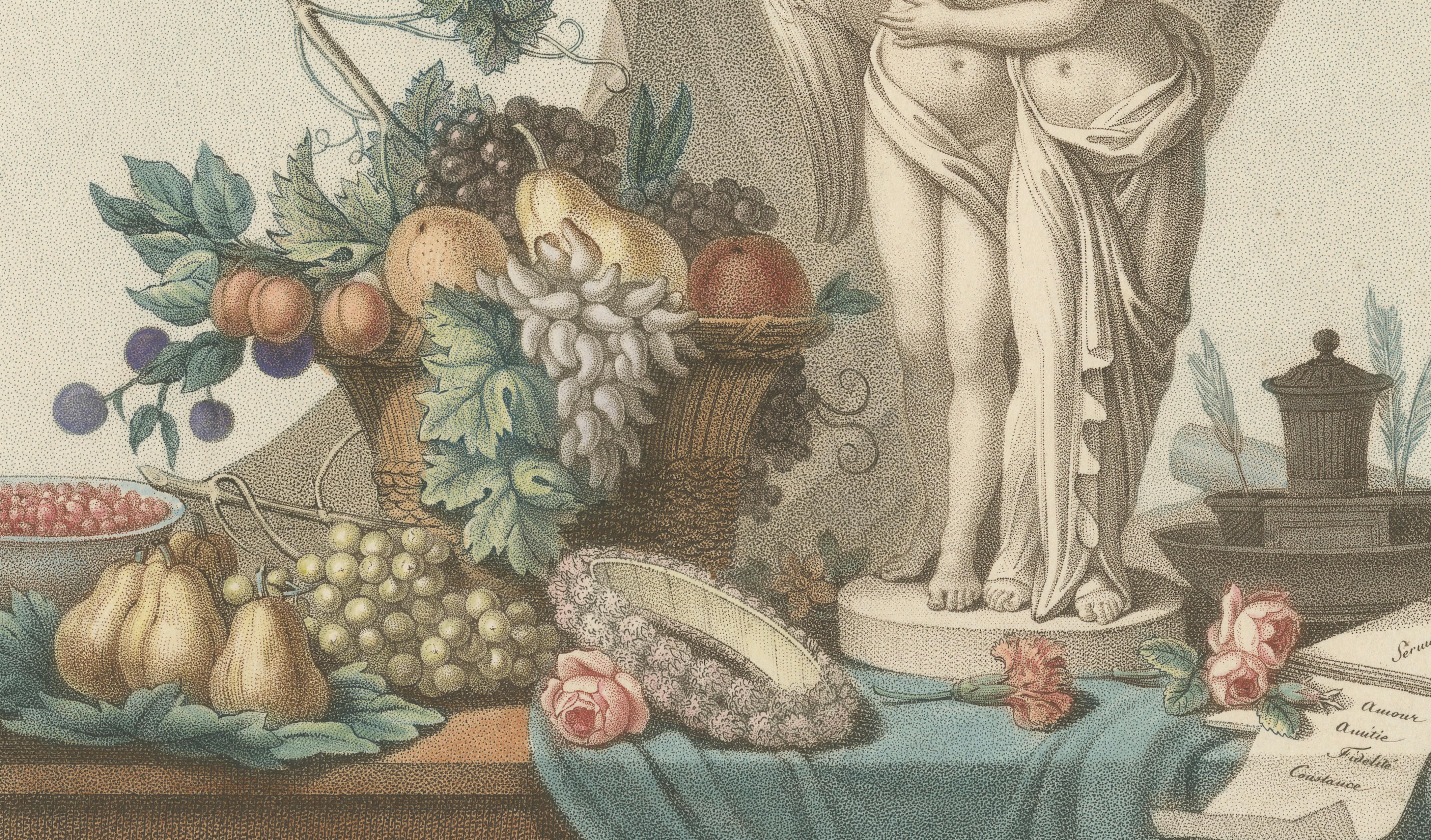 Les Secrets de l'Amour – Original French Color Stipple Engraving, c.1800