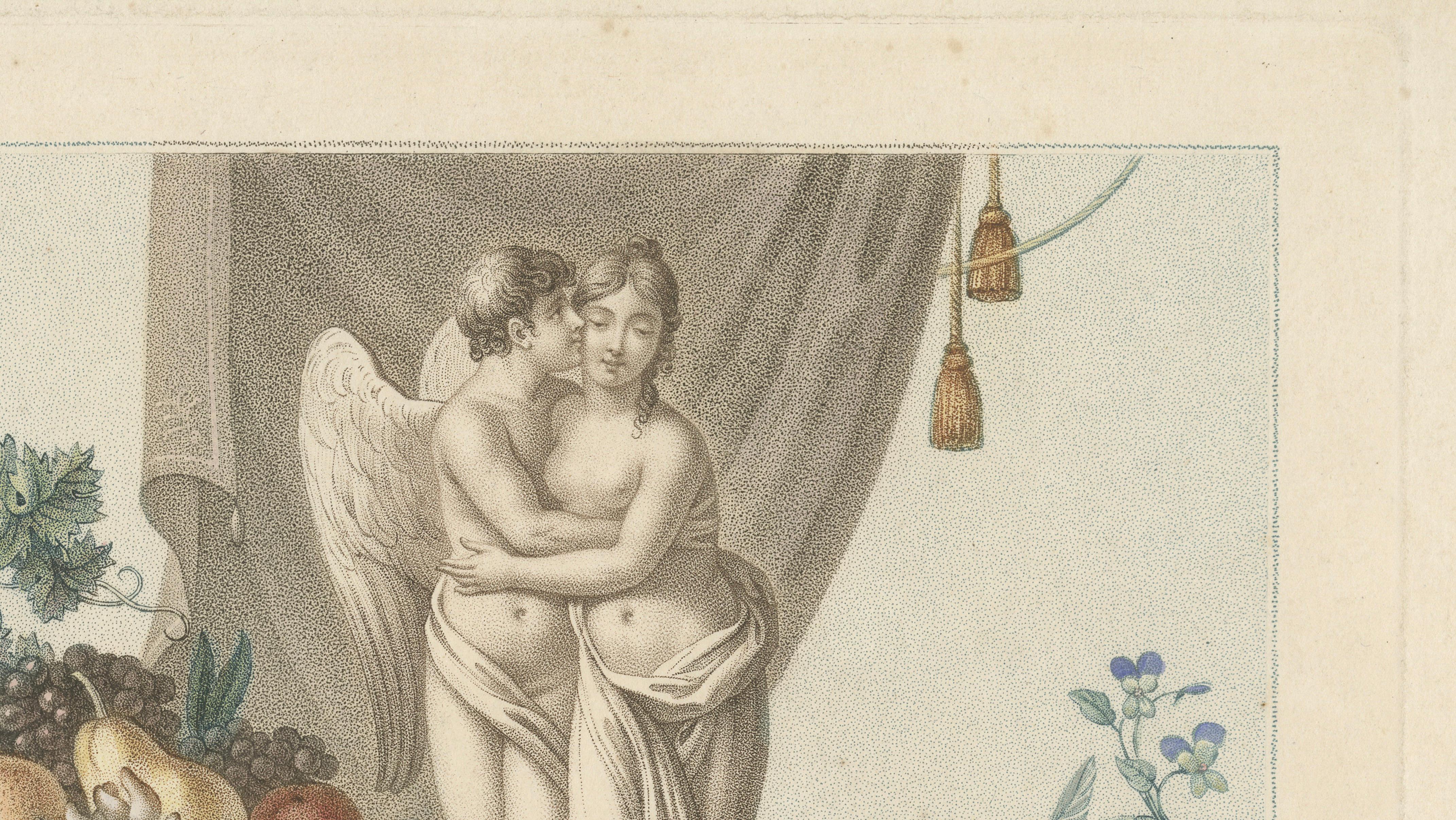 Les Secrets de l'Amour – Original French Color Stipple Engraving, c.1800