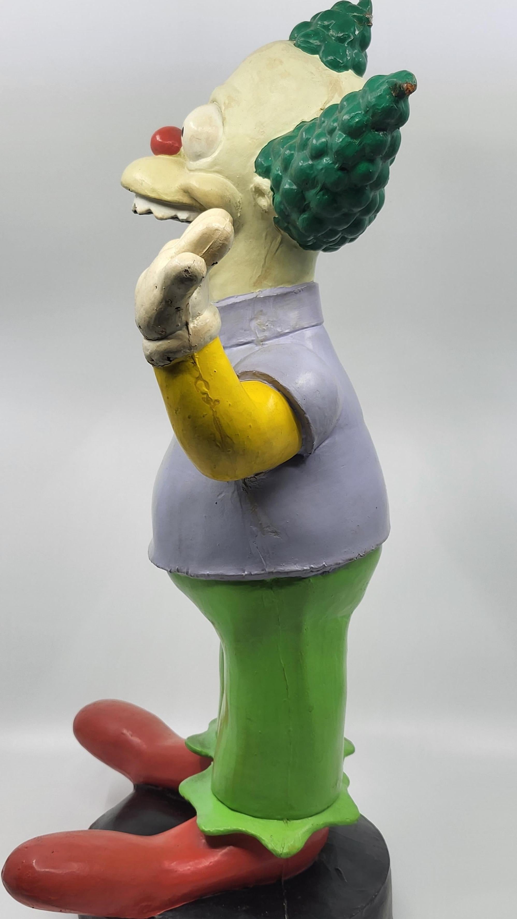 Le Simpson Grande statuetta di Krusty il clown Matt Groening Germania 1999 in vendita 3