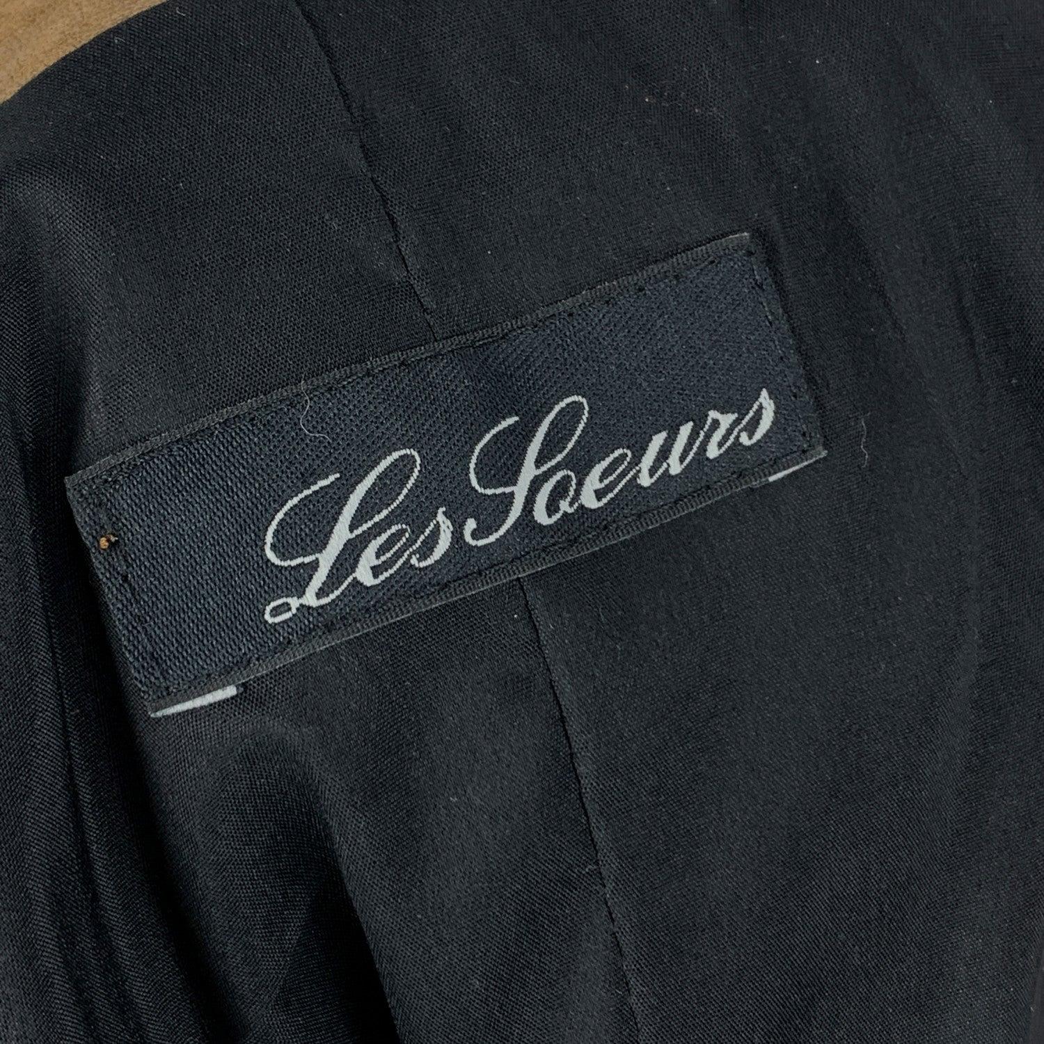 Women's Les Soeurs Brown Leather Vest Multi Zip Sleeveless Jacket Size 42 IT