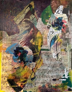 Abstraktes Gemälde in Mischtechnik – „A Song for September“ von Les Taylor