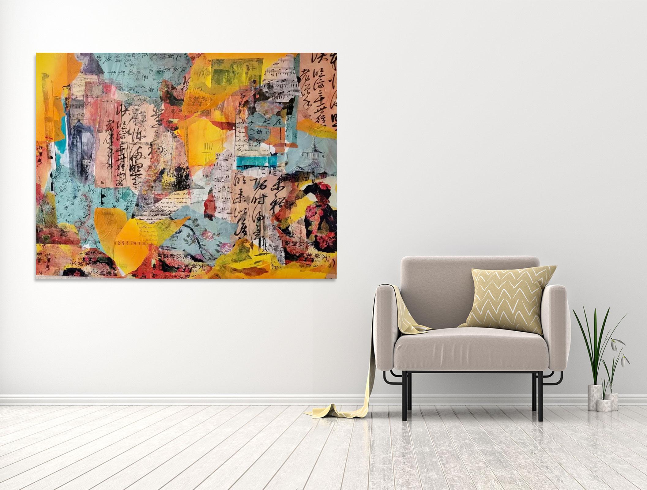 Alquimia - Pintura Abstracta Técnica Mixta - Les Taylor - Arte Contemporáneo en venta 1
