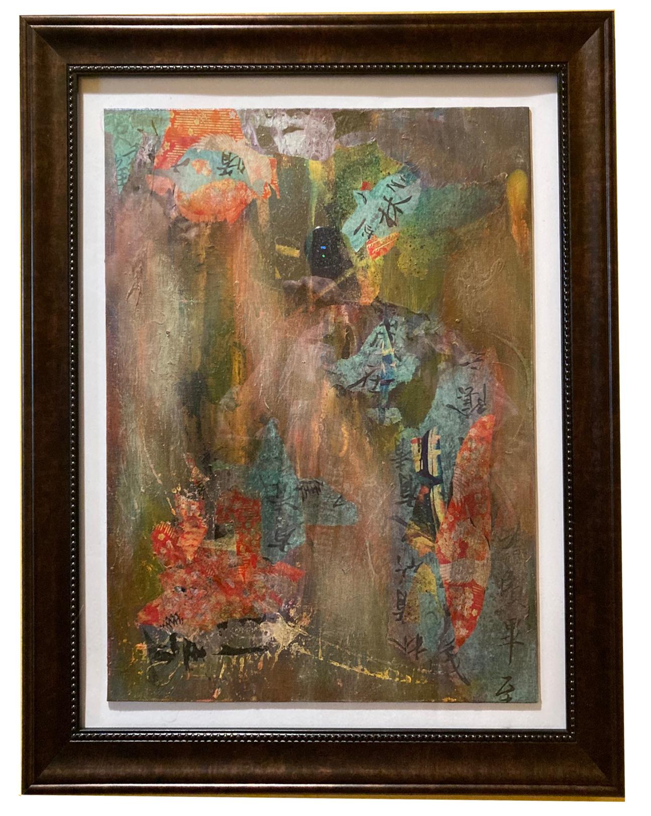 Ancient - Abstract Mixed Media Painting - Les Taylor For Sale 2