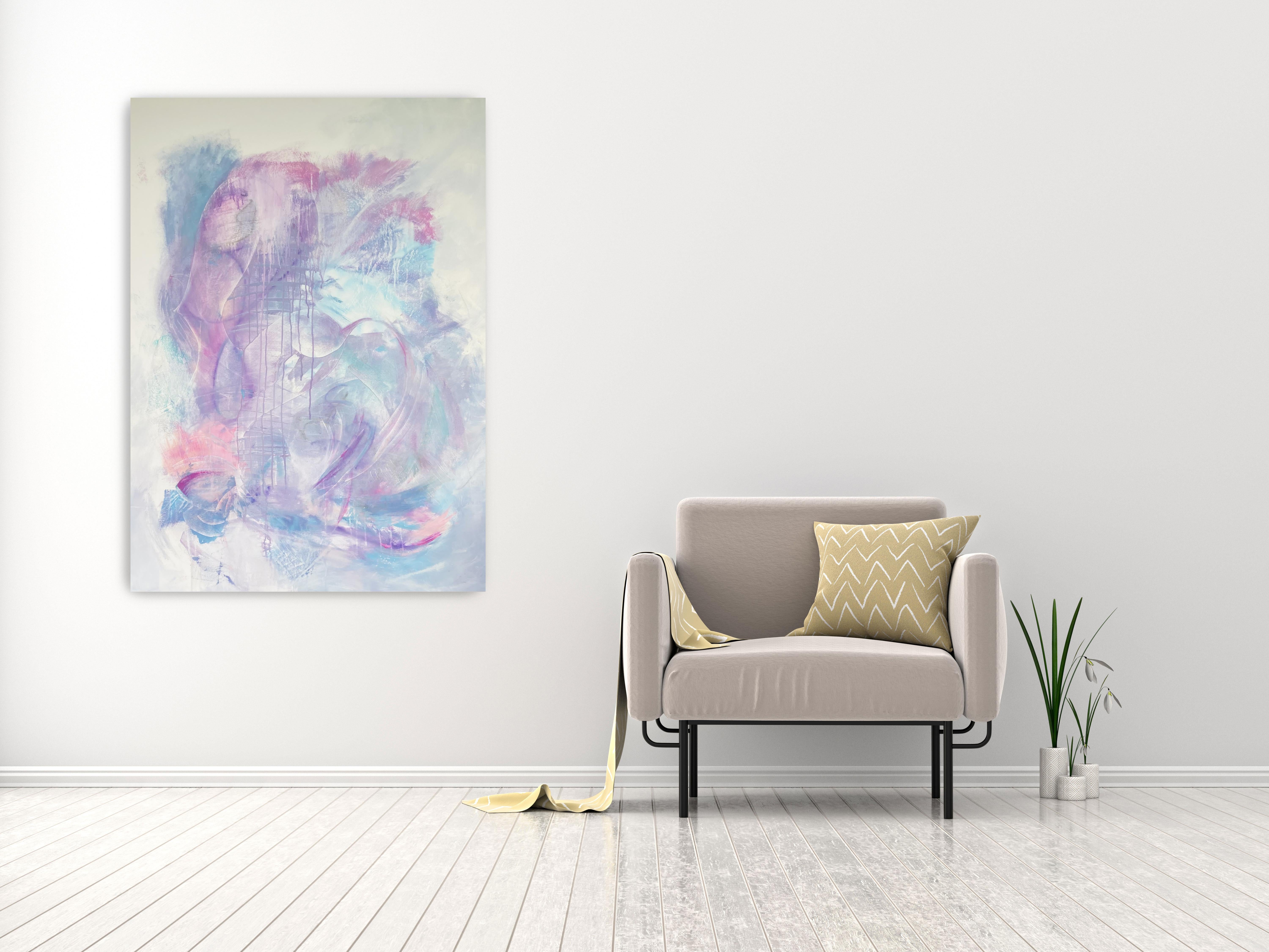Angelik Energie – Abstraktes Gemälde von Les Taylor im Angebot 1