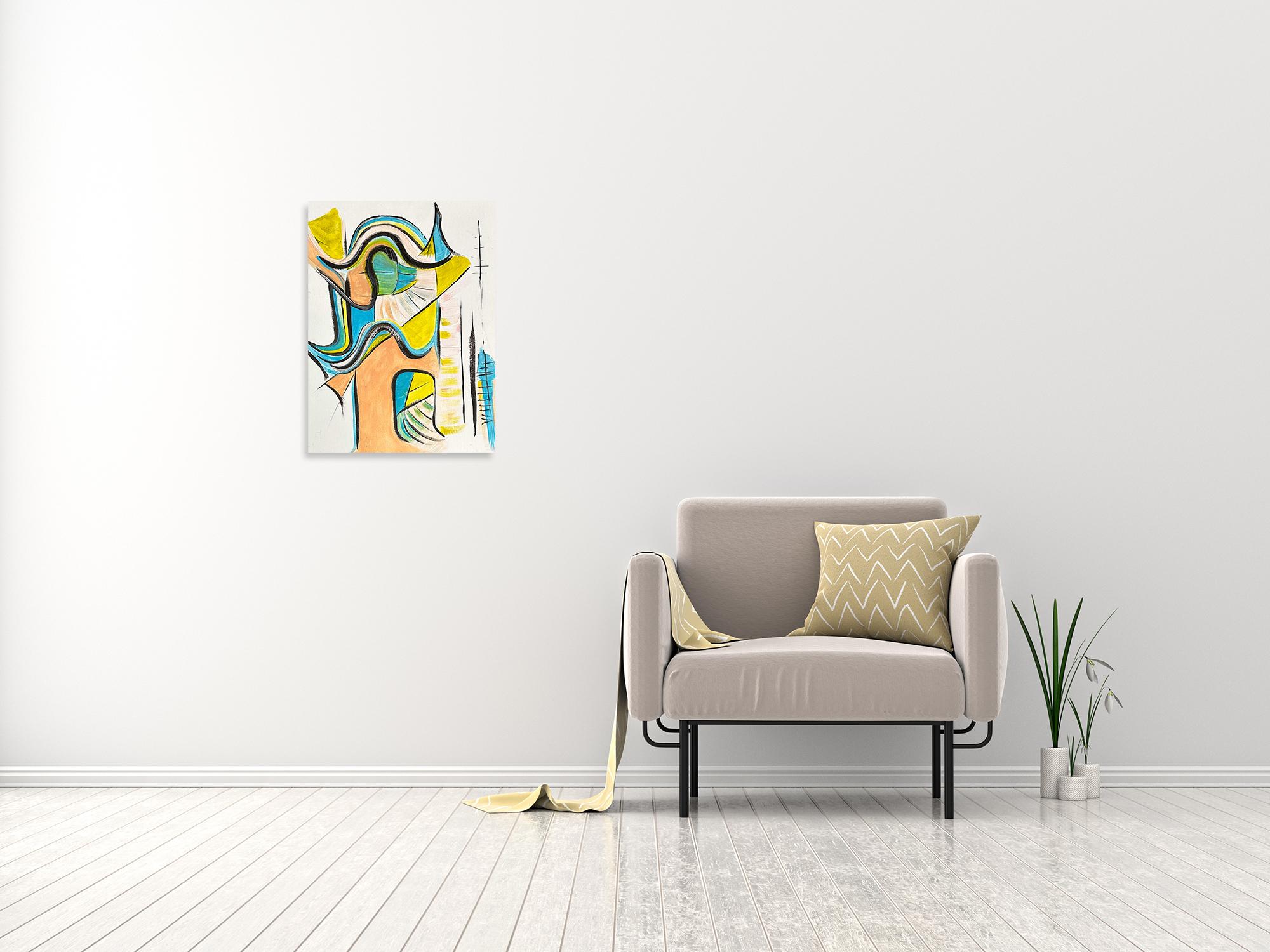 Carnaval - Pintura Abstracta - Les Taylor en venta 1