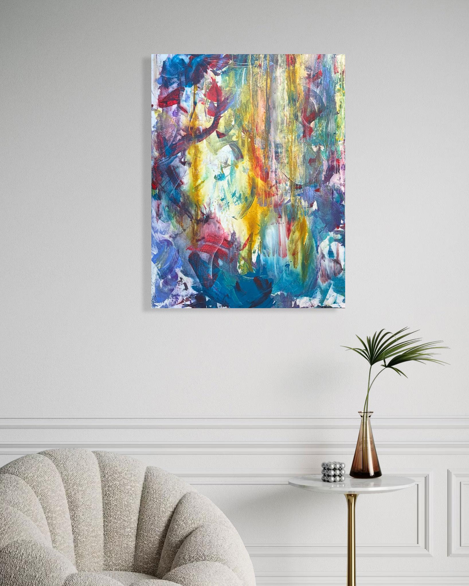 Lluvias tropicales - Pintura abstracta de Les Taylor en venta 1