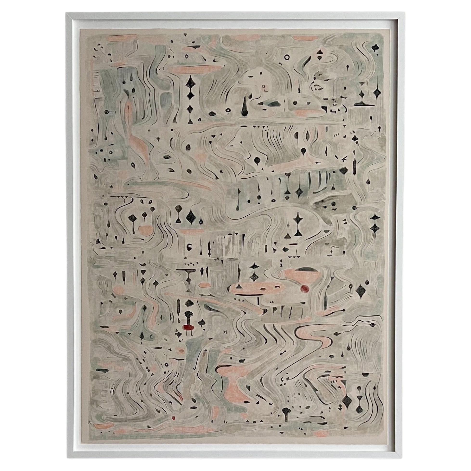 "Les Terrains" estampe d'art à édition limitée signée par Christiane Lemieux - 30 "x40"