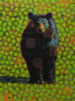 Original oil painting by Les Thomas  BLACK BEAR 0181553