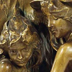 Sculpture allégorique 'Les Violettes' de François-Raoul Larche Français circa 1905