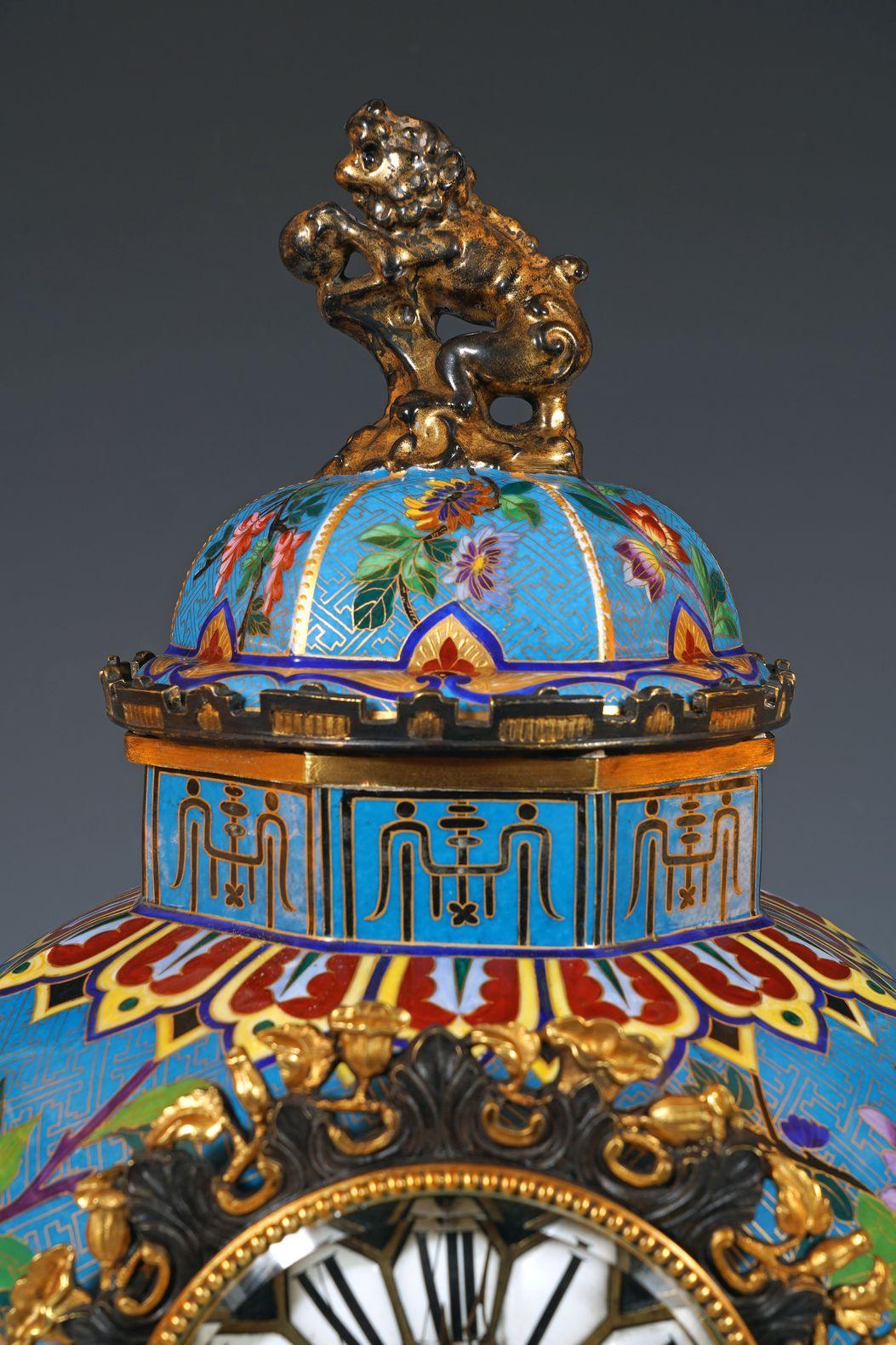 French L'Escalier de Cristal, Oriental Clock, France, circa 1890 For Sale