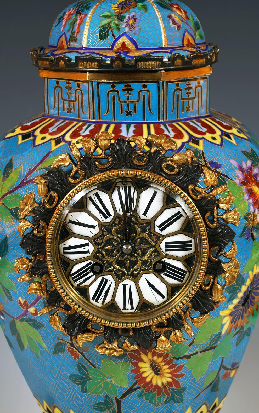 Gilt L'Escalier de Cristal, Oriental Clock, France, circa 1890 For Sale