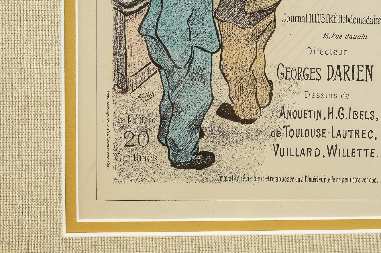 Fin du XIXe siècle L'Escarmouche  Gravure périodique de la fin du XIXe siècle d'Henri Gabriel Ibels en vente