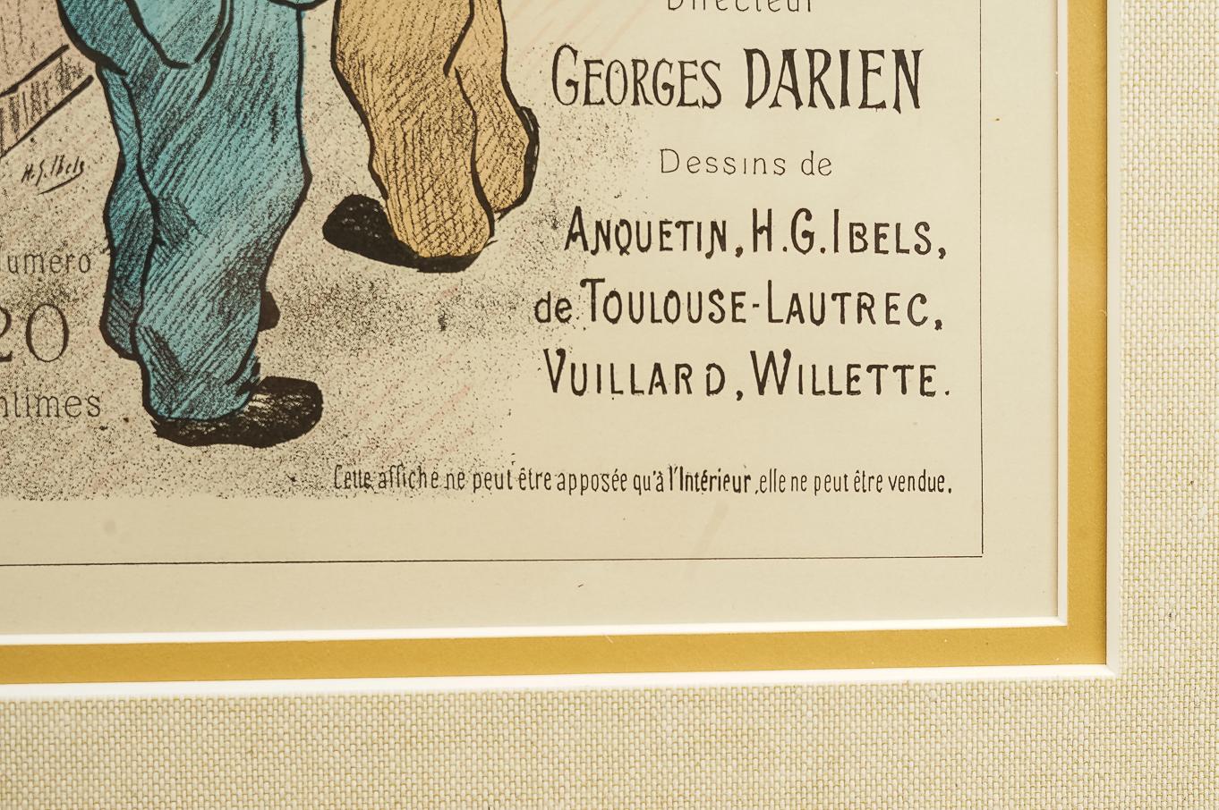 Papier L'Escarmouche  Gravure périodique de la fin du XIXe siècle d'Henri Gabriel Ibels en vente