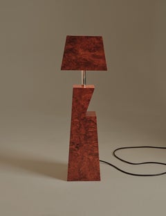 Lescot Lamp in Plywood and Amboyna Burl Veneer by Animate Objects