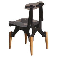 Lese chair /black/, an unique flat-packed sculptured object