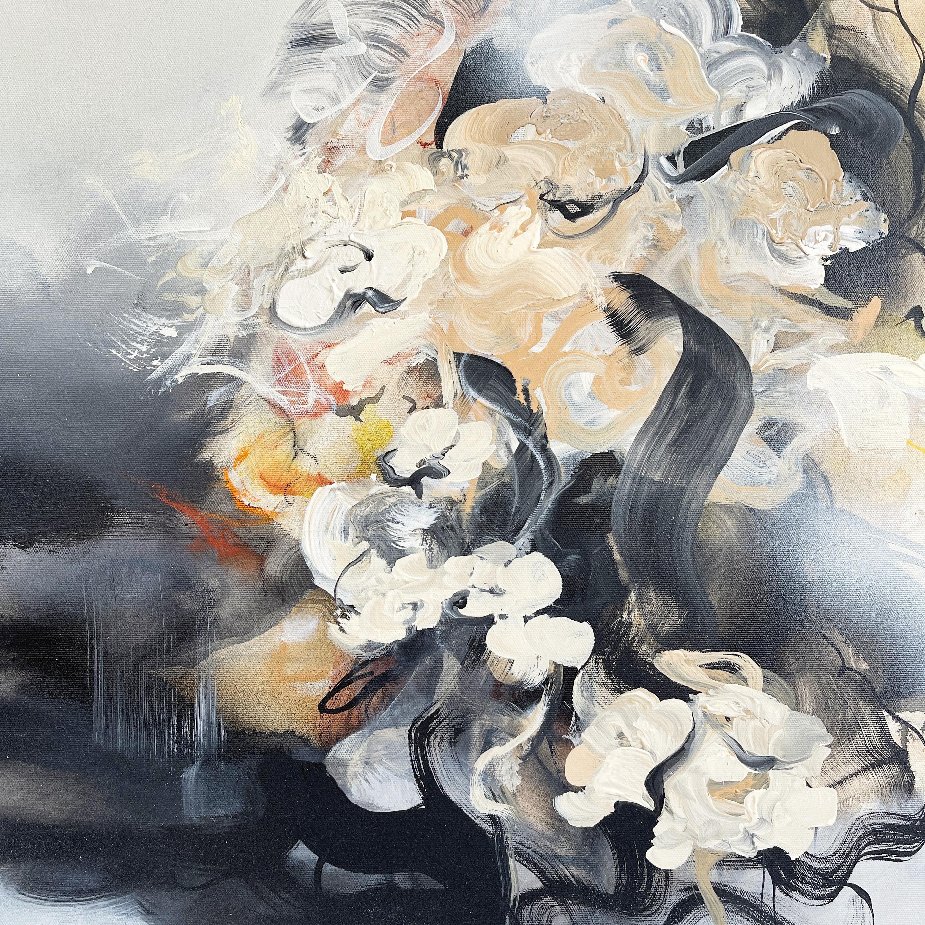 Lesia Danilina Abstract Painting – Blühender Drache