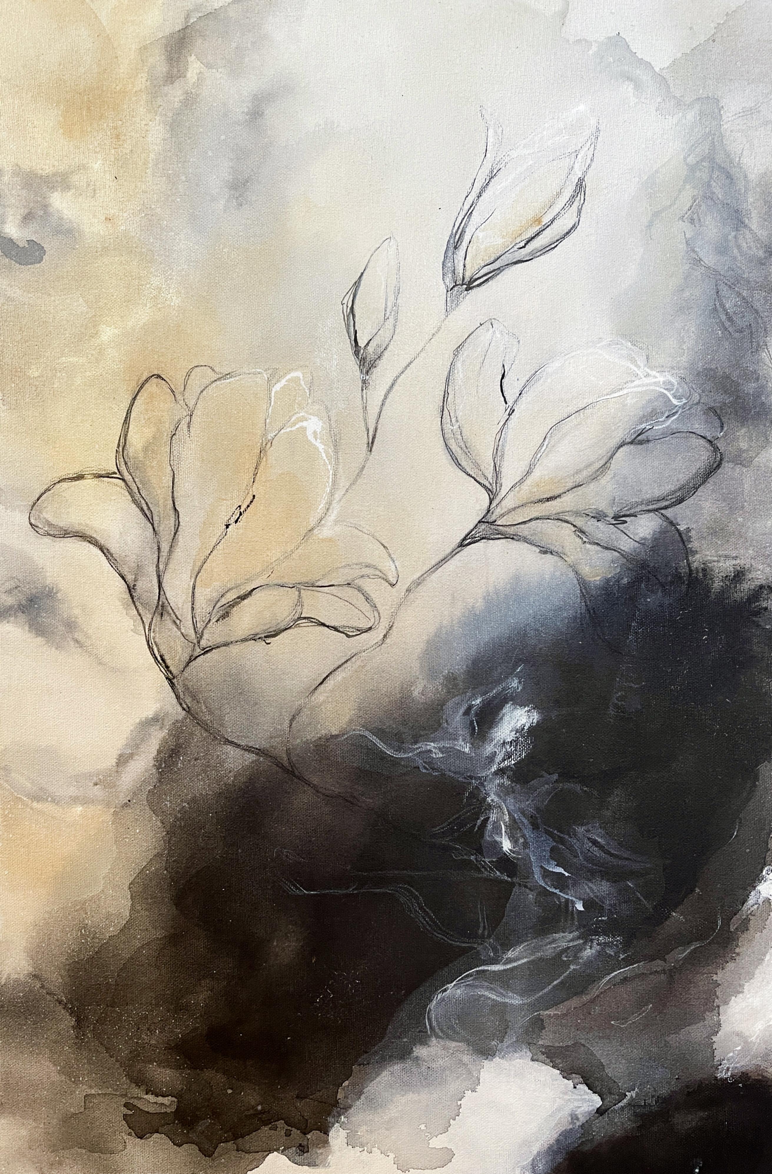 Abstract Painting di Lesia Danilina - Fiori di mare