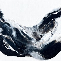 Peinture abstraite « Purety », noir et blanc, art minimaliste