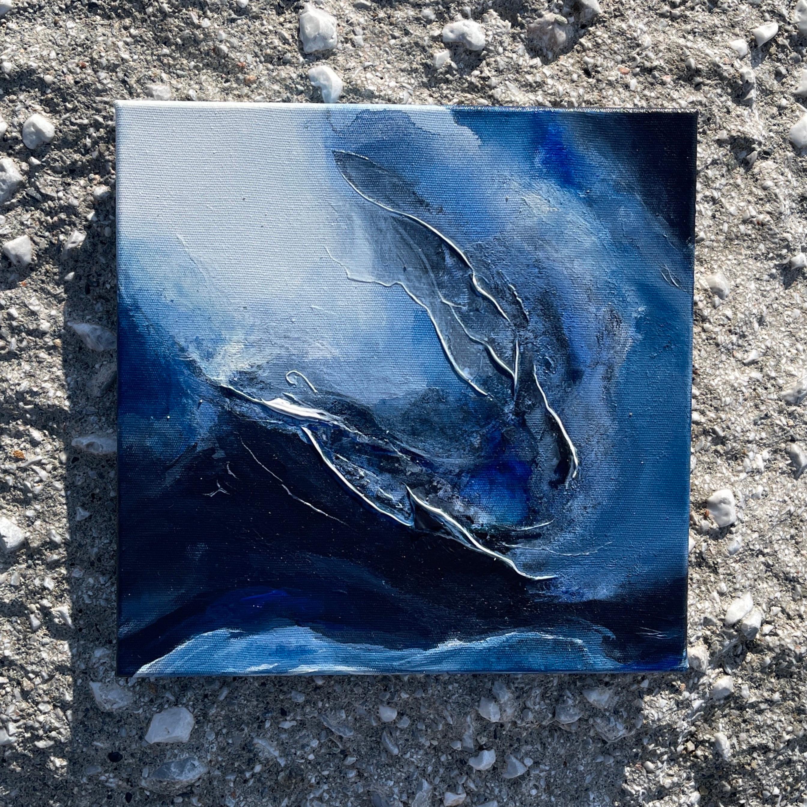 Peinture abstraite « Your depth », eau de mer, art minimaliste - Painting de Lesia Danilina