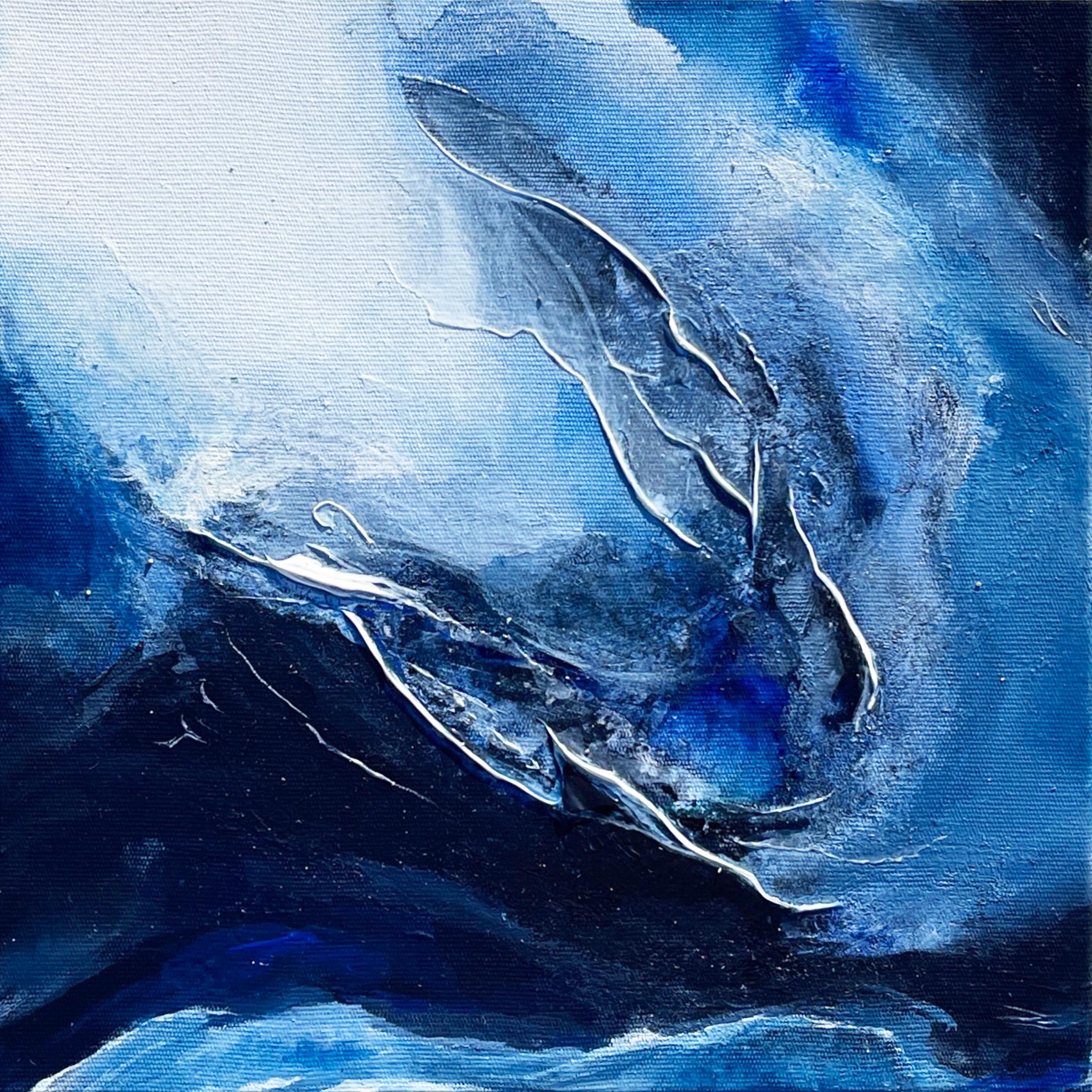 Lesia Danilina Interior Painting - "Your depth" abstract painting, seawater, minimalist art
