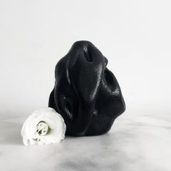 "Wabi-Vase 10" argile, plâtre, verre, céramique, sculpture, art texturé