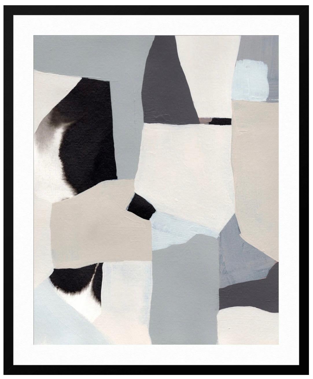 Desert - Gray Abstract Print by Lesley Anderson