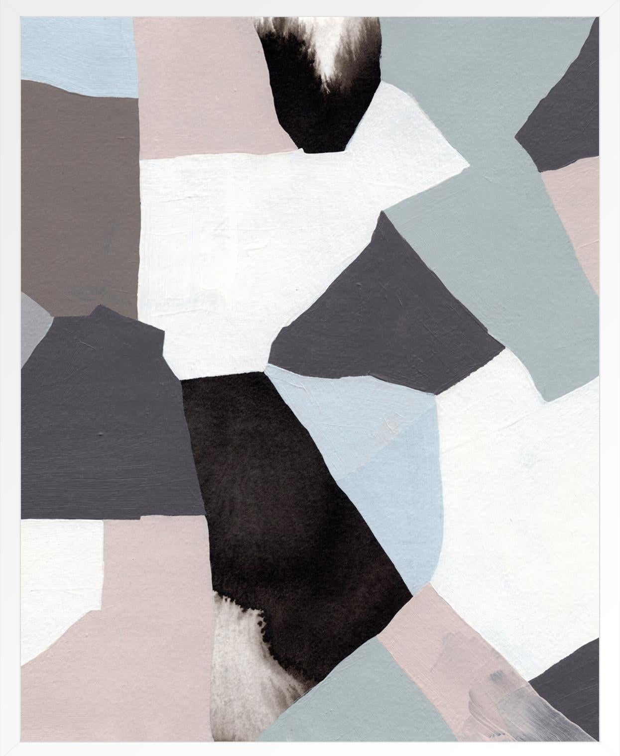 Formation - Gray Abstract Print by Lesley Anderson