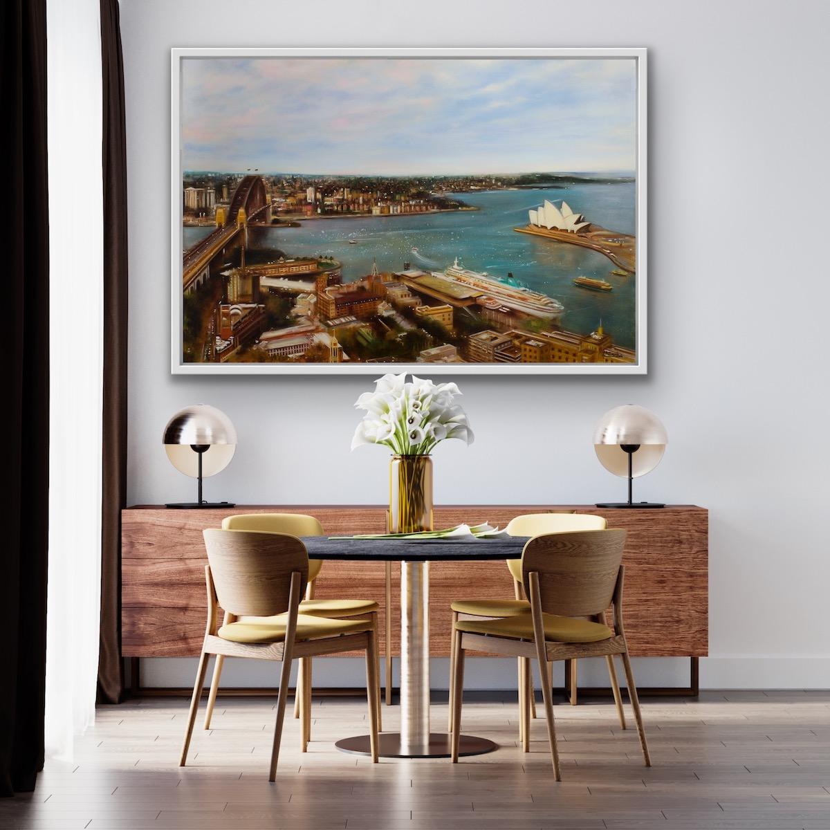 Sydney by Day, Realist Australian Cityscape Painting Sydney, Architecture Art For Sale 1