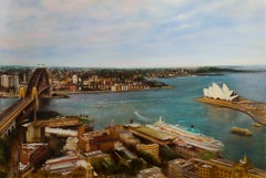 Sydney by Day, Realist Australian Cityscape Painting Sydney, Architecture Art
