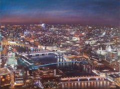 View of St. Pauls from the Shard, Vibrant Cityscape of London, Evening Skyline