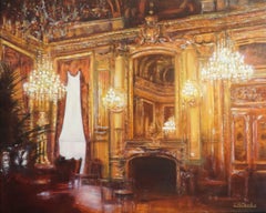 Parisian Chandeliers, landscape art, original art, interior art, still-life