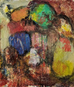 Hoja de otoño - Pintura abstracta en técnica mixta por Lesley - Arte contemporáneo