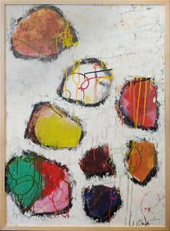 Chroma - Abstraktes Gemälde in Mischtechnik von Lesley - Zeitgenössische Kunst